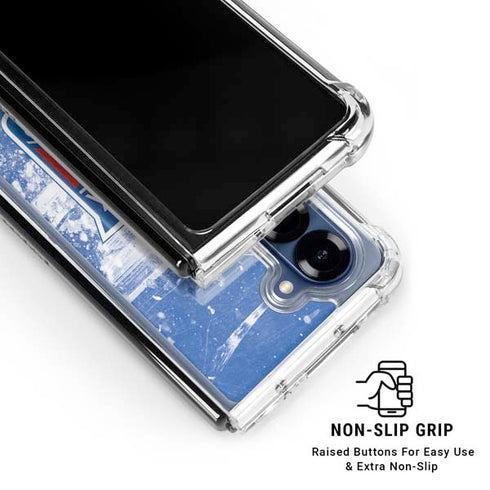 NHL New York Rangers Frozen Galaxy Z Fold6 Clear Case